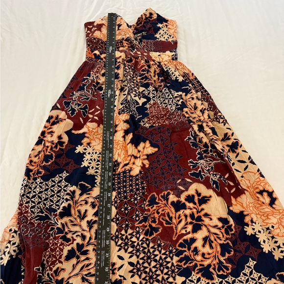 Angie Boho Patchwork Print Spaghetti Strap Midi Dress - Size M - Picture 8 of 10